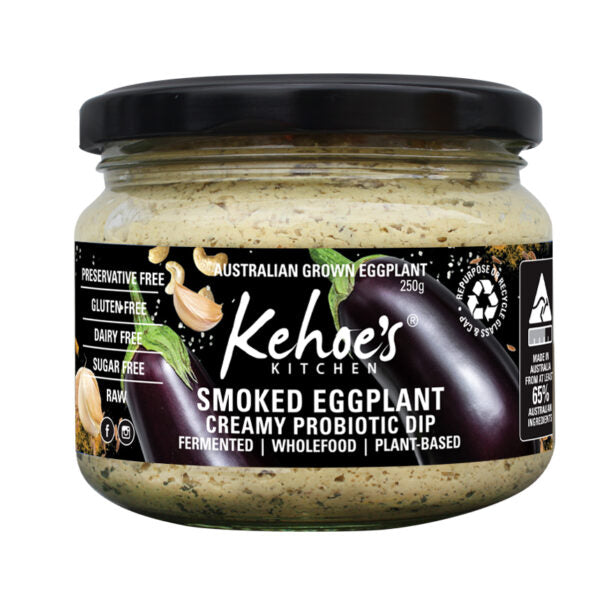 Kehoes Kitchen Smoked Eggplant Probiotic Dip 250g available at The Prickly Pineapple