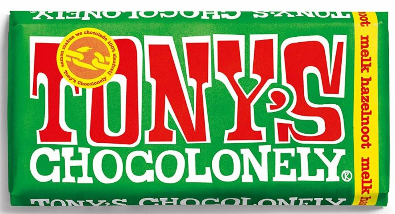 Tony's Chocolonely Melk Hazelnoot / Milk Hazelnut 180g