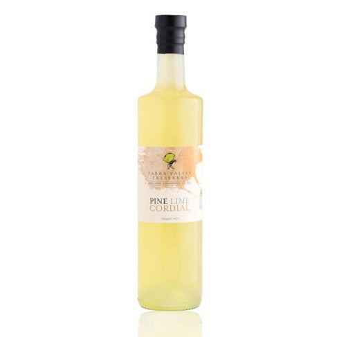 Yarra Valley Gourmet Foods Cordial Varieties 700ml Pine Lime flavour available at The Prickly Pineapple