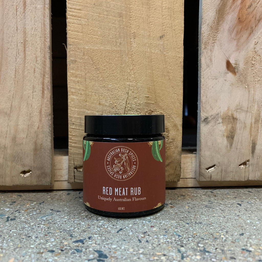 Australian Bush Spices Red Meat Rub 60g available at The Prickly Pineapple