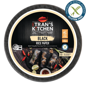 mrs trans kitchen gluten free black rice paper available at The Prickly Pineapple