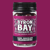 Bryon Bay Chocolate Co Dark Chocolate Cranberries 200g available at The Prickly pineapple