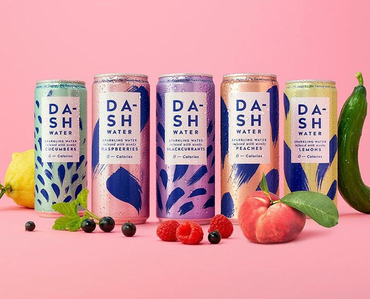 Dash Water Sparkling Water infused with Wonky Fruit Drink Varieties 300ml available at The Prickly Pineapple