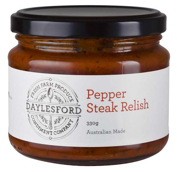 Daylesford Condiment Company Pepper Steak Relish available at The Prickly Pineapple