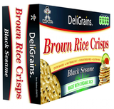 Deligrains Rice Crisp Black Sesame 100g available at The Prickly Pineapple