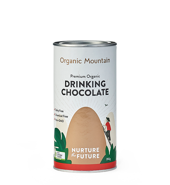 Organic Mountain Organic Drinking Chocolate 350g available at The Prickly Pineapple