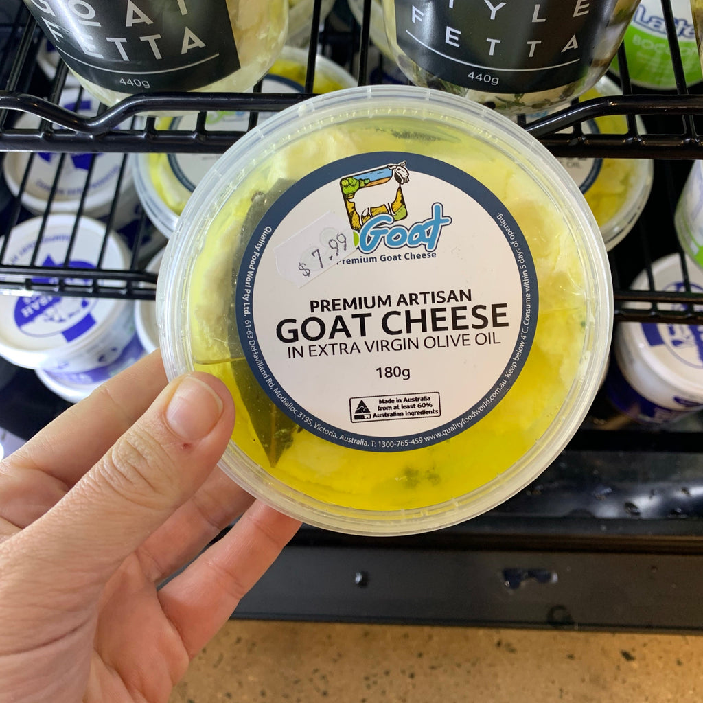 Go Goat Artisan Goat Cheese in Extra Virgin Olive Oil 180g available at The Prickly Pineapple