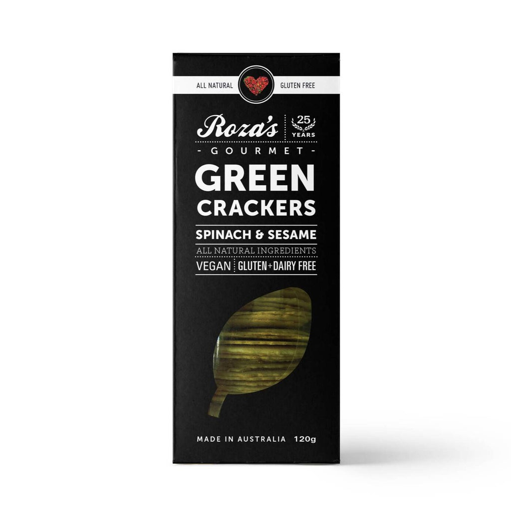 Rozas Gourmet Green Crackers Spinach & Sesame