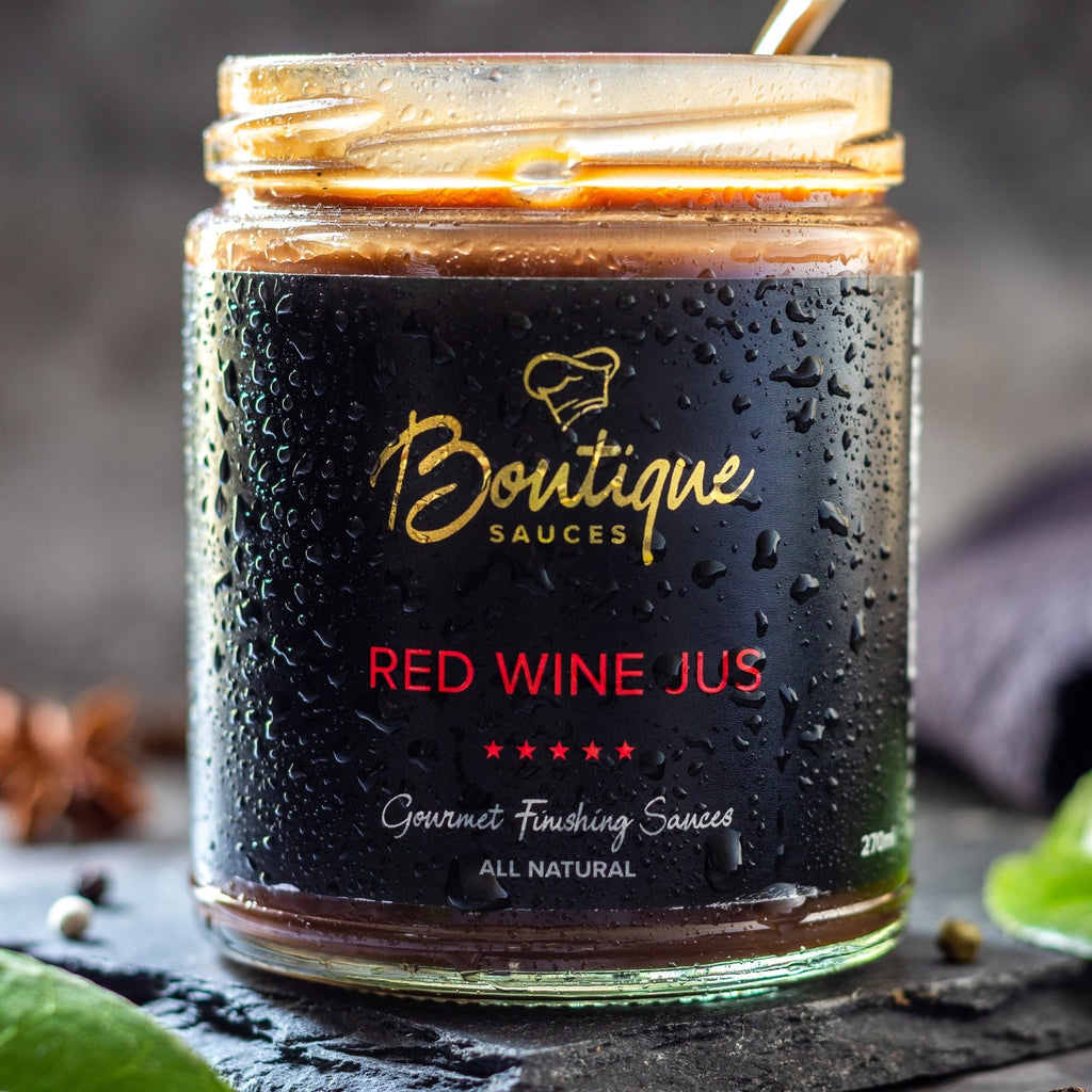 Boutique Sauces Red Wine Just 270ml bottle available at The Prickly pineapple