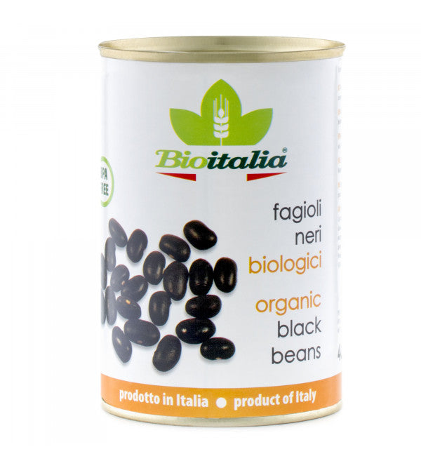 Bioitalia Organic Black Beans 400g available at The Prickly Pineapple