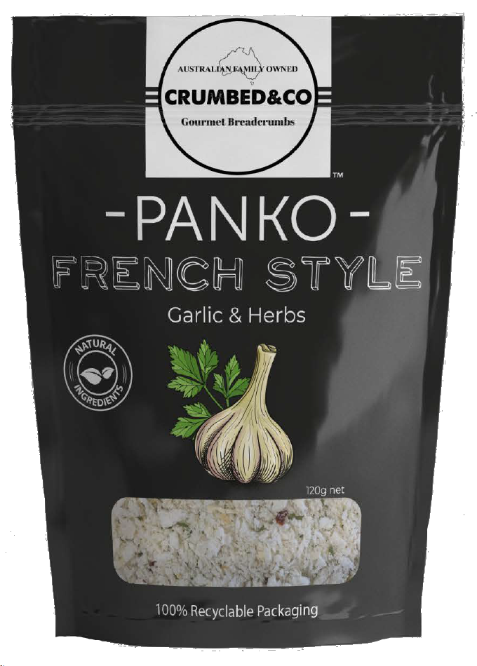 Crumbed & Co. Gourmet Breadcrumbs Panko French Style 120g available at The Prickly Pineapple