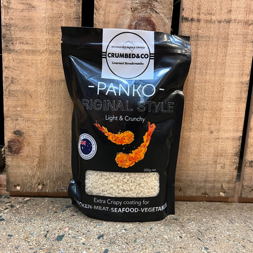 Crumbed & Co. Gourmet Breadcrumbs Panko Original Style 200g available at The Prickly Pineapple