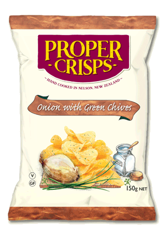 Proper Crisps Onion with Green Chives Crisps 150g