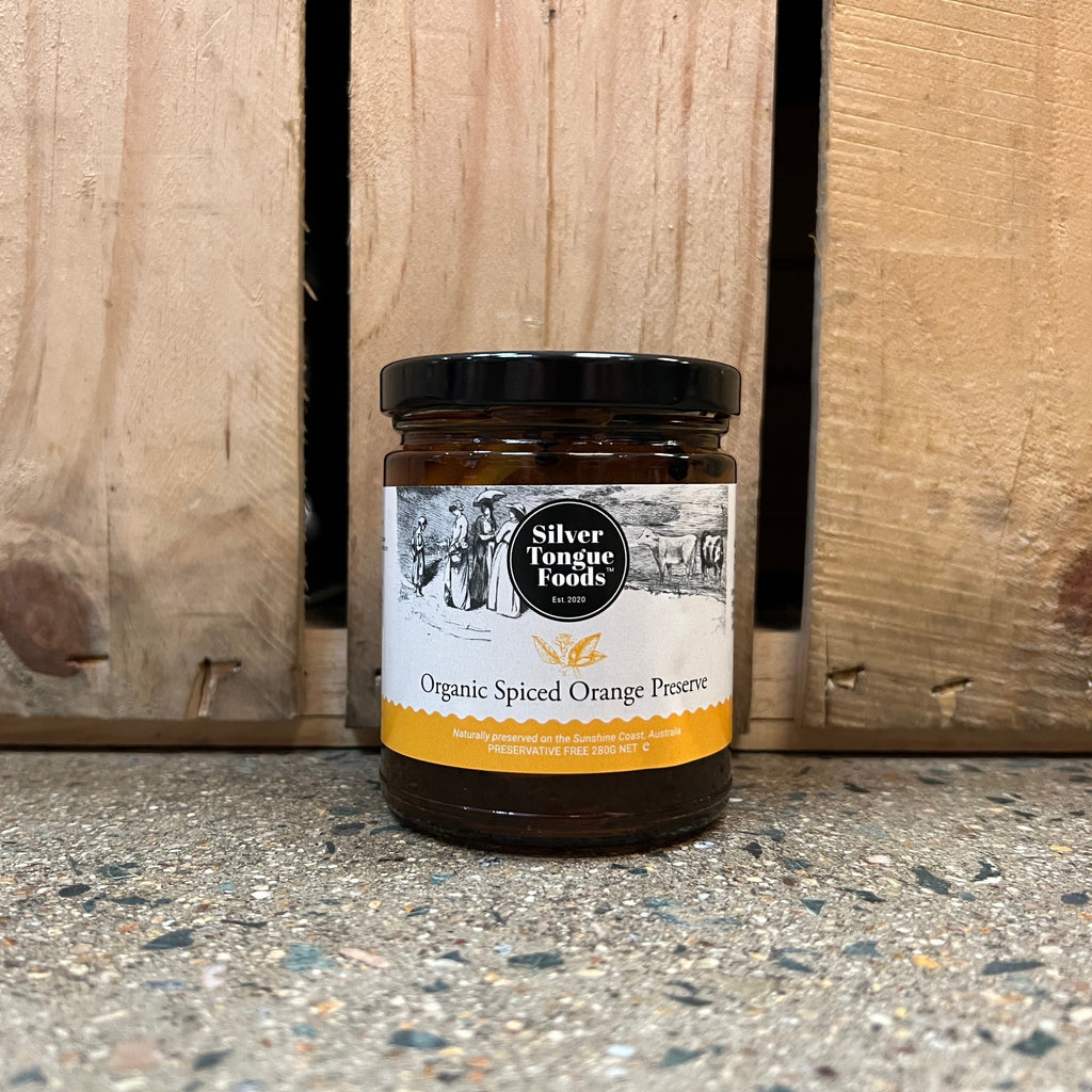 Silver Tongue Foods Organic Spiced Orange Preserve 150g available at The Prickly Pineapple