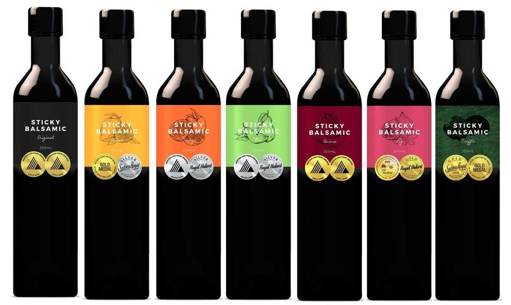 Sticky Balsamic Bottle Varieties 250ml available at The Prickly Pineapple