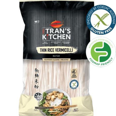 Mrs Trans Kitchen Thin Rice Vermicelli (GF) 300g available at The Prickly Pineapple