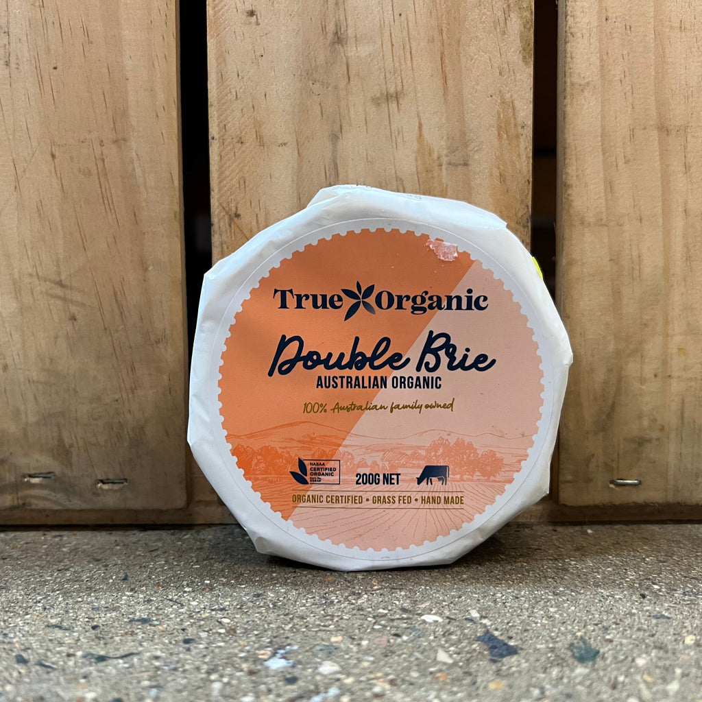 True Organic Australian Organic Double Brie 200g available at The Prickly Pineapple