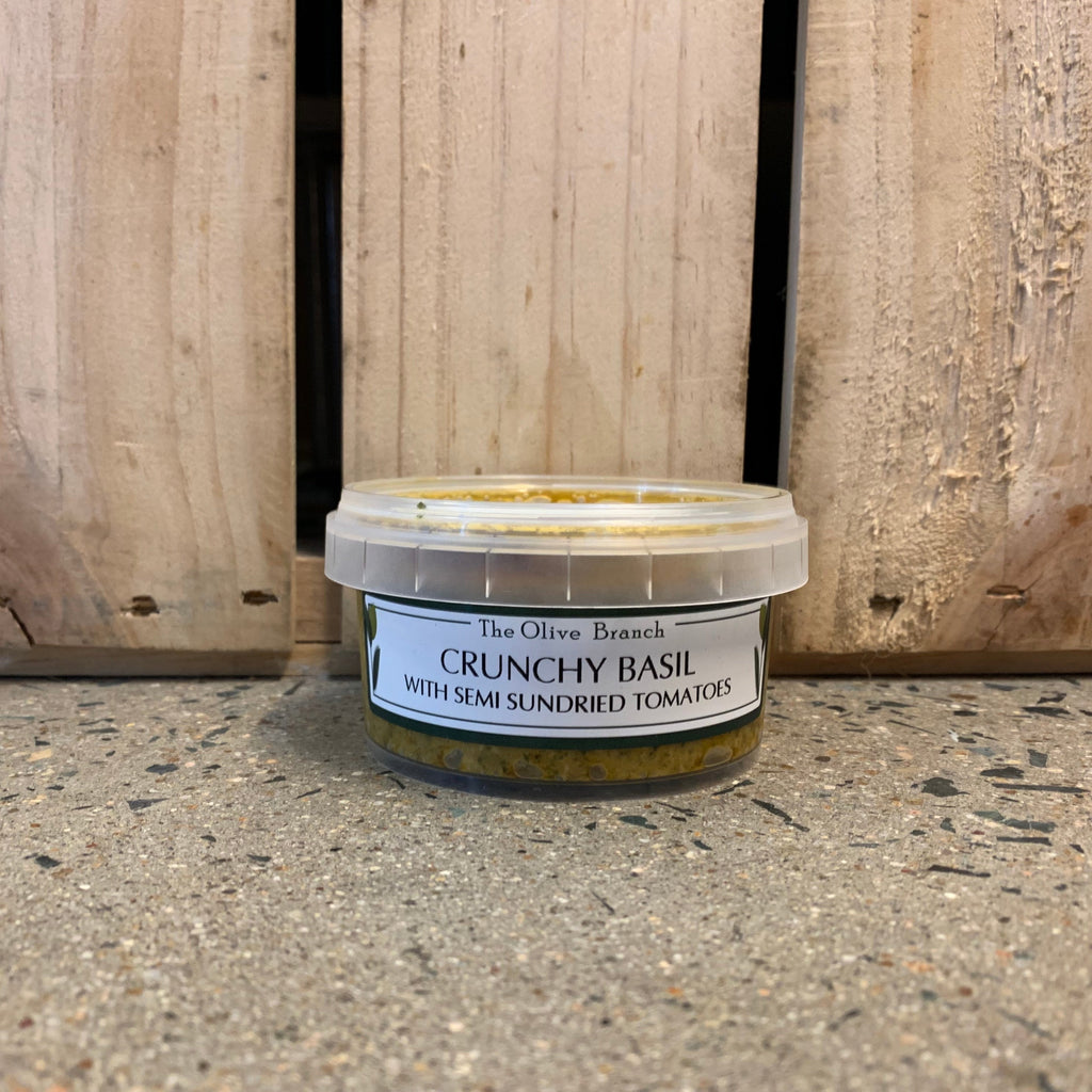 The Olive Branch Crunchy Basil with Semi Sundried Tomatoes Dip 25g available at The Prickly Pineapple