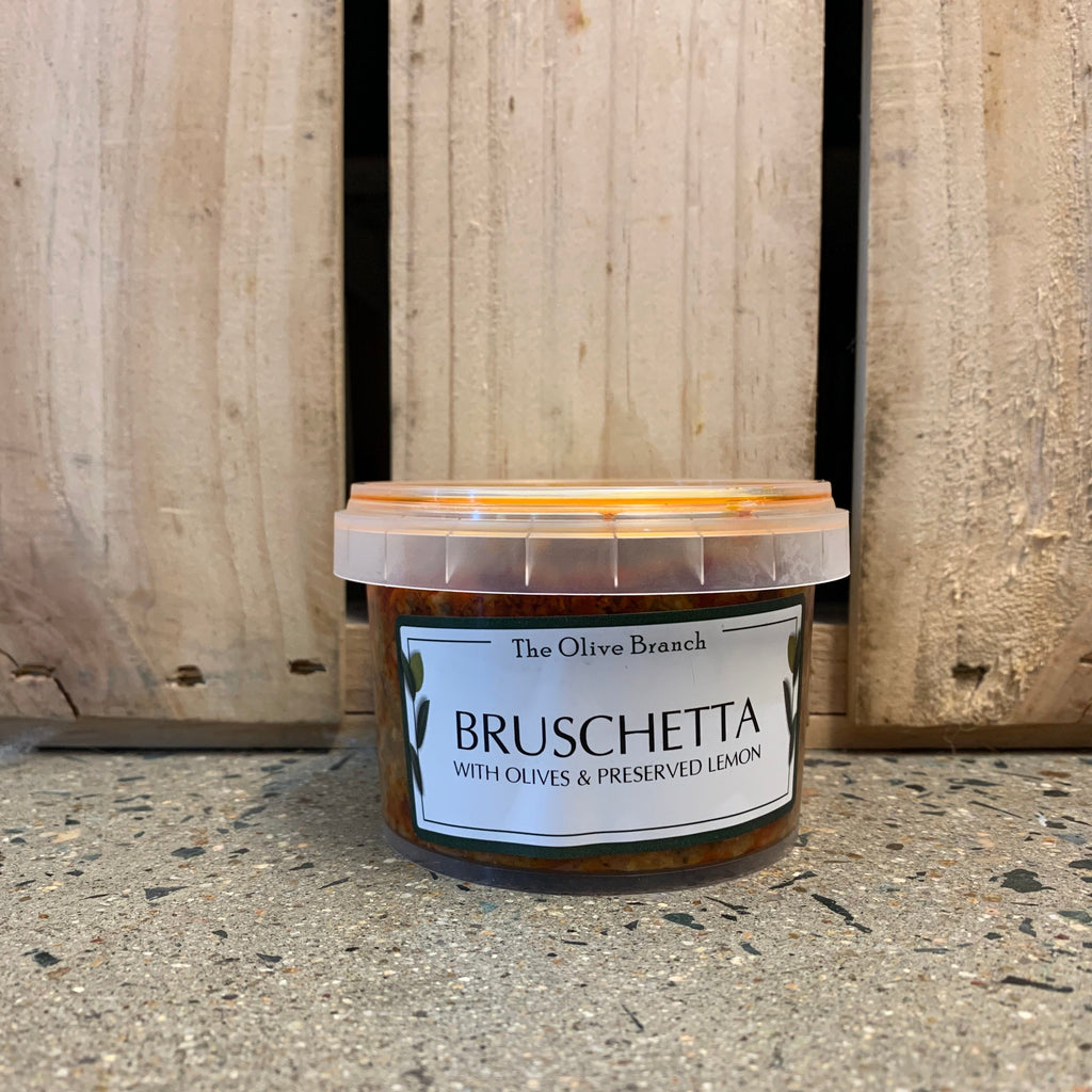 The Olive Branch Bruschetta with Olives & Preserved Lemon 250g available at The Prickly Pineapple