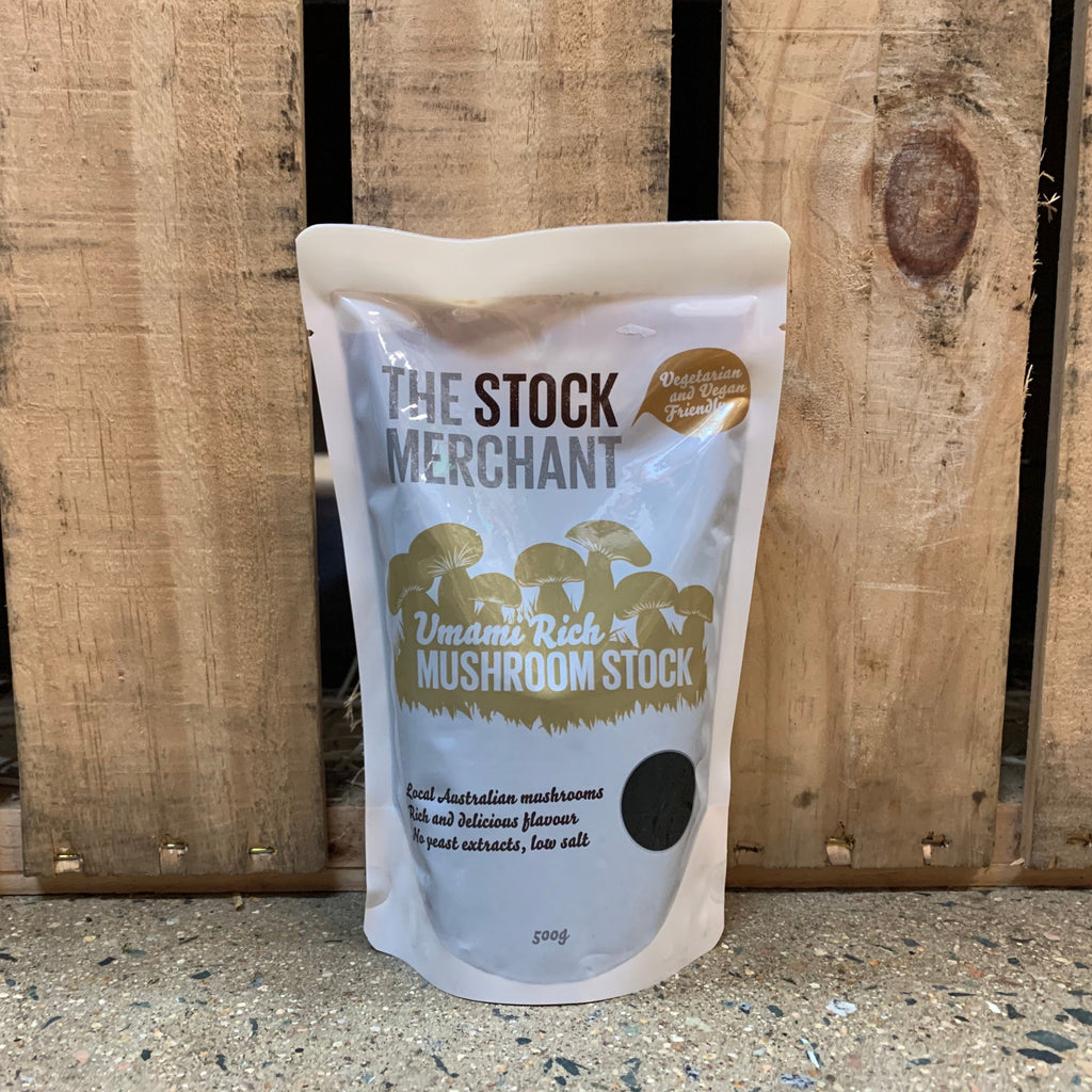 The Stock Merchant - Umami Rich Mushroom Stock 500g available at The Prickly Pineapple